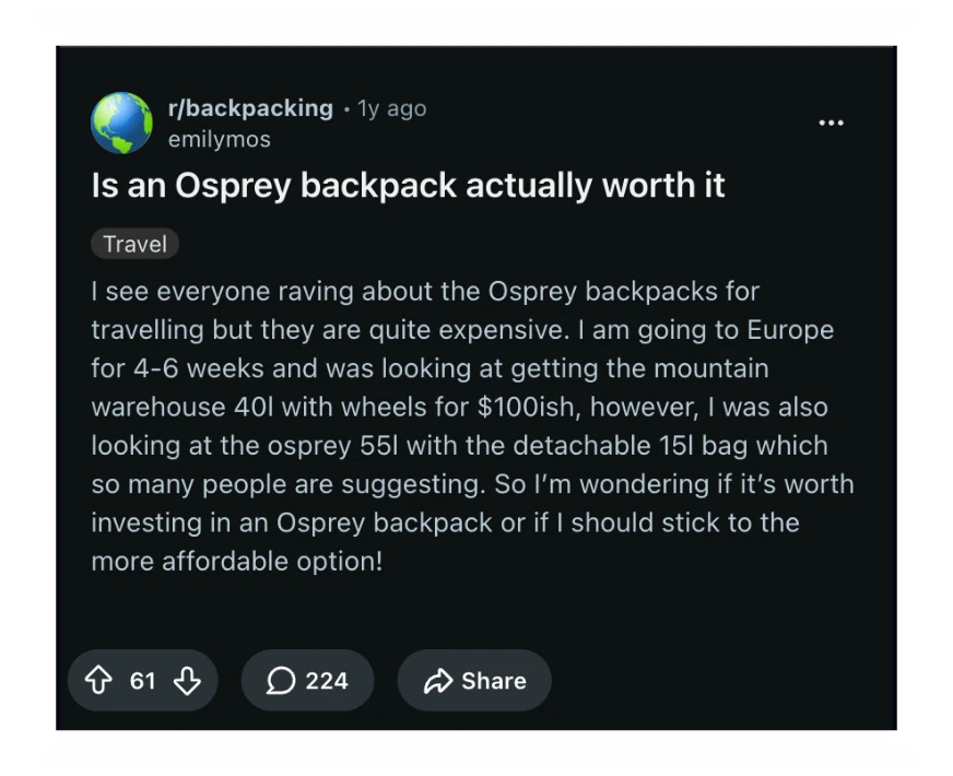Reddit thread asking whether a product is worth it